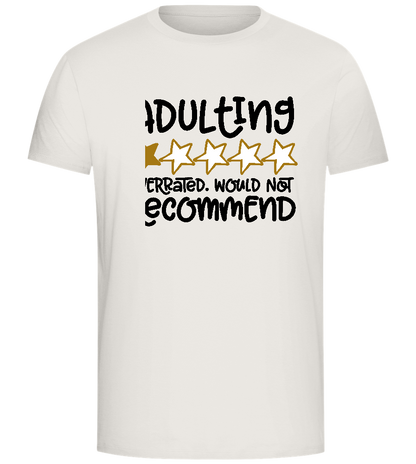 Adulting One Star Design - Comfort Unisex T-Shirt_ECRU_front