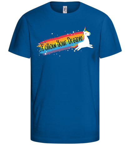 Follow Your Dreams Trail Design - Basic kids t-shirt_ROYAL_front