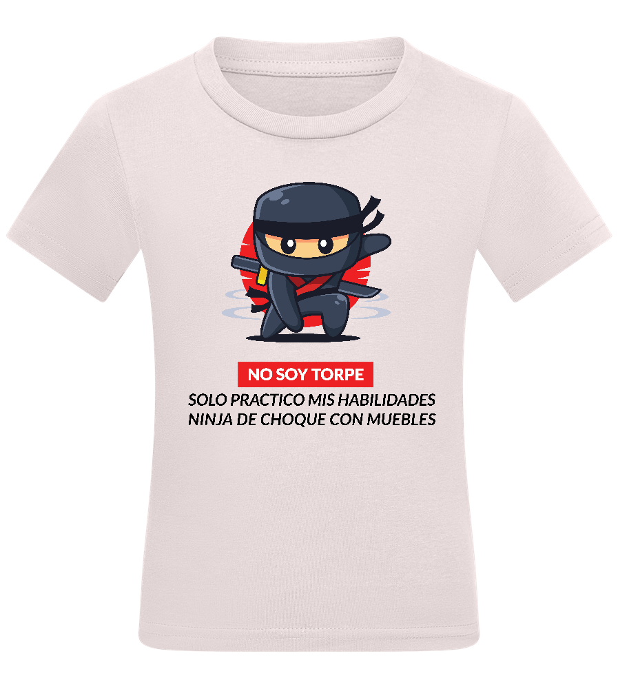 Ninja Design - Comfort kids fitted t-shirt_LIGHT PINK_front