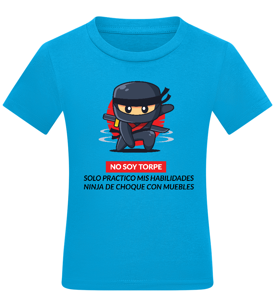 Ninja Design - Comfort kids fitted t-shirt_TURQUOISE_front