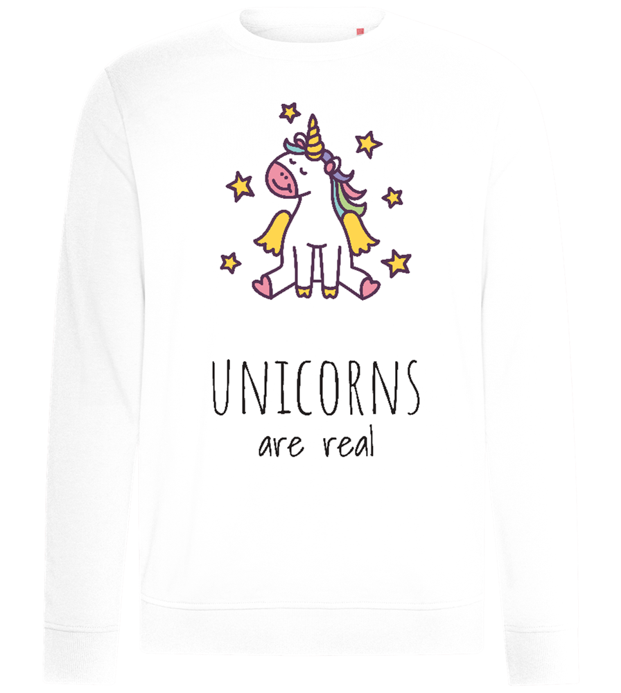 Unicorns Are Real Design - Comfort unisex sweater_WHITE_front