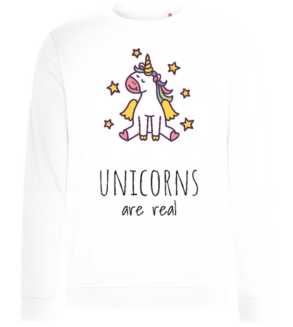 Unicorns Are Real Design - Comfort unisex sweater_WHITE_front