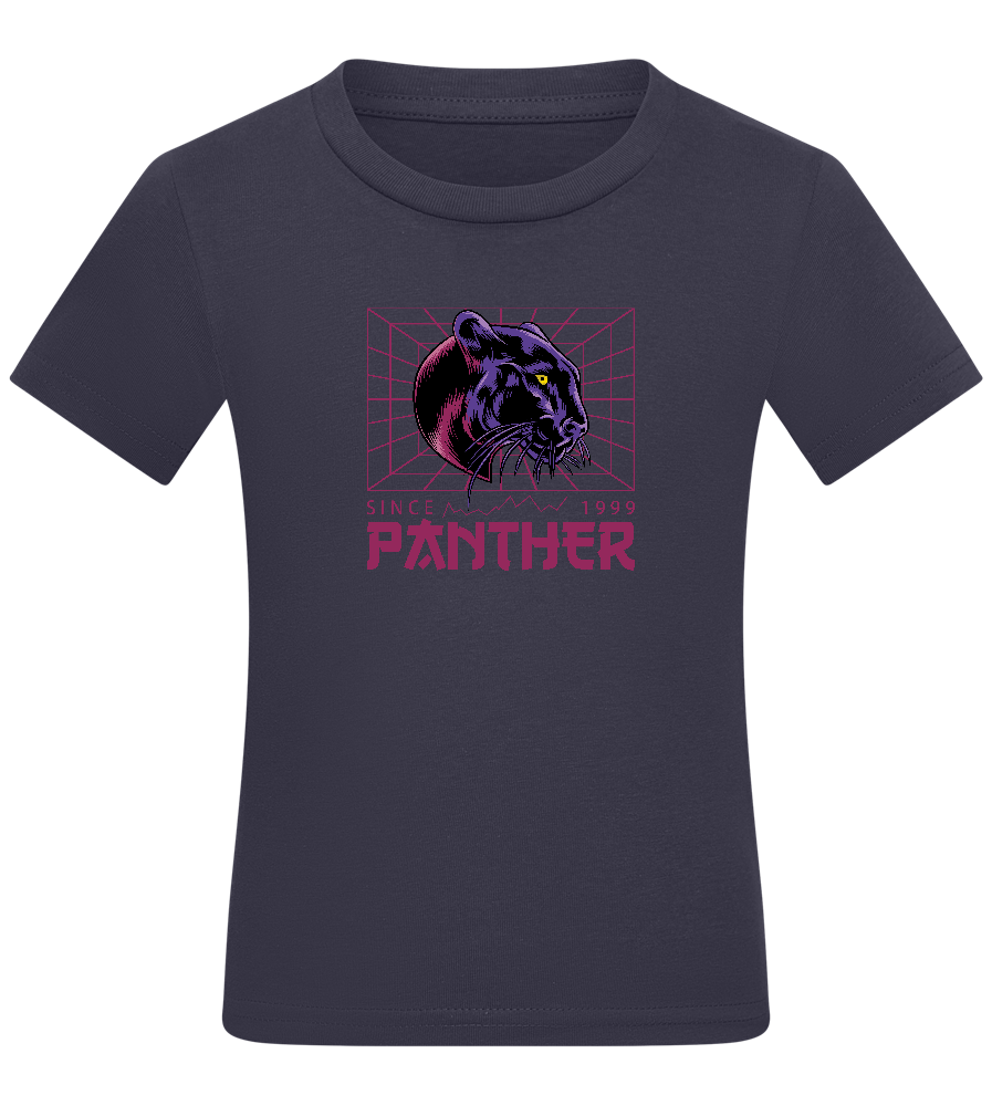 Retro Panther 2 Design - Comfort kids fitted t-shirt_FRENCH NAVY_front