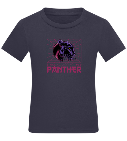Retro Panther 2 Design - Comfort kids fitted t-shirt_FRENCH NAVY_front