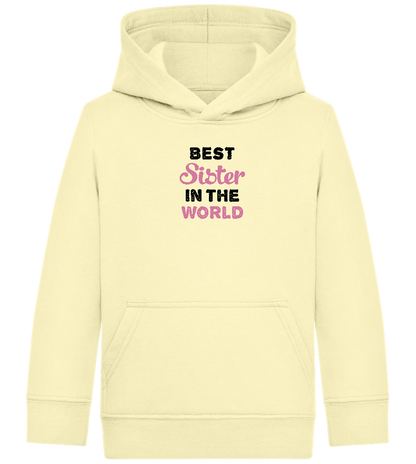 Best Sister in the World Design - Comfort Kids Hoodie_AMARELO CLARO_front