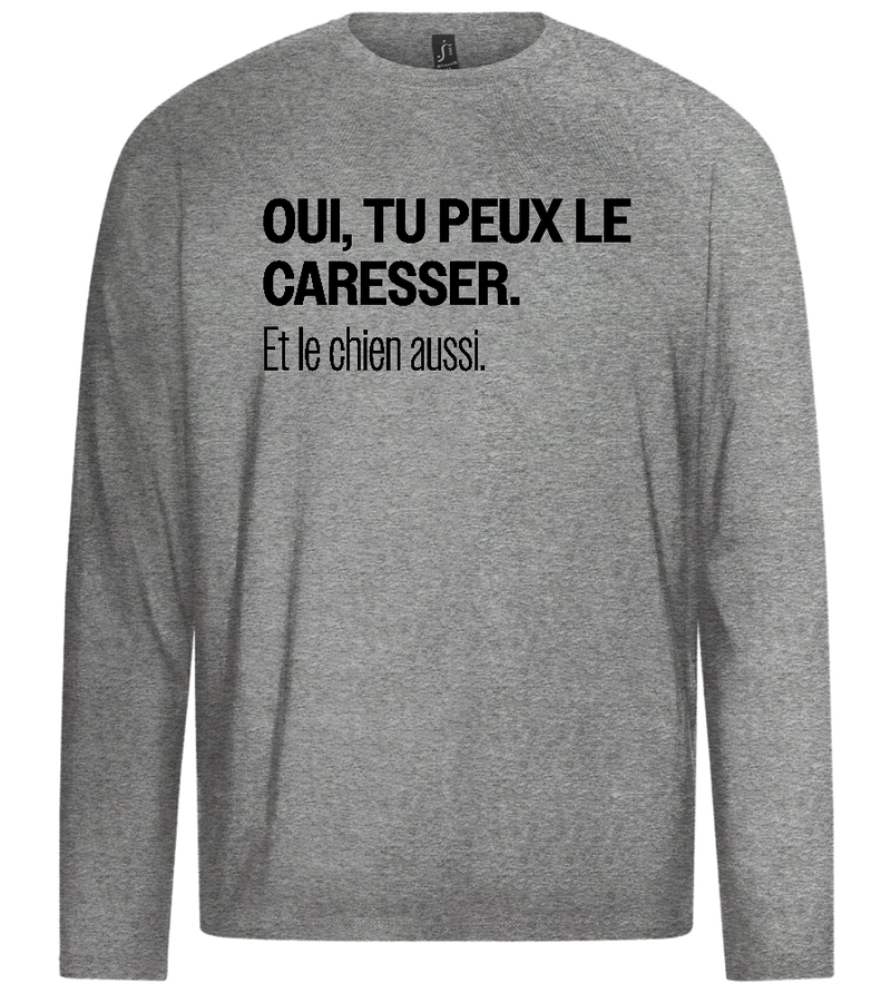 Tu Peux le Caresser Design - Premium men's long sleeve t-shirt_ORION GREY_front