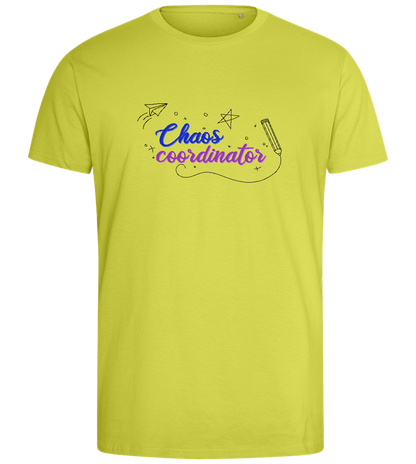 Chaos Coordinator Doodles Design - Comfort men's fitted t-shirt_GREEN APPLE_front