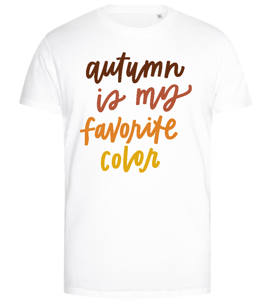 My Favorite Color is Autumn Design - Premium men's close fitting t-shirt_WHITE_front