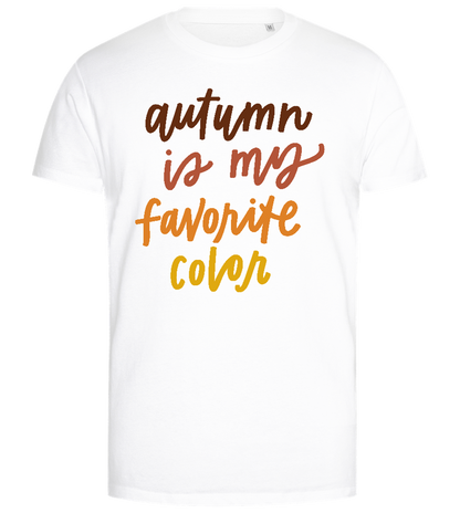 My Favorite Color is Autumn Design - Premium men's close fitting t-shirt_WHITE_front