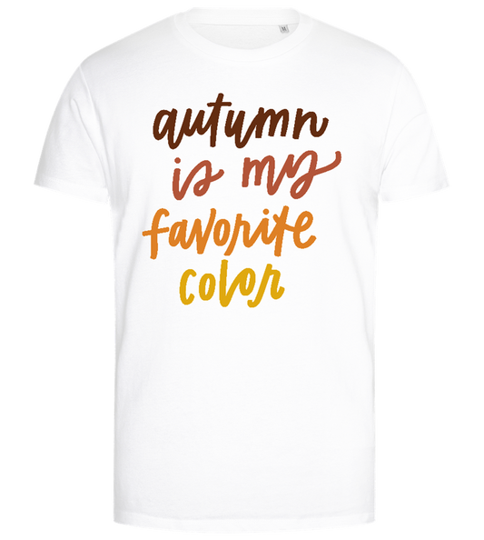 My Favorite Color is Autumn Design - Premium men's close fitting t-shirt_WHITE_front