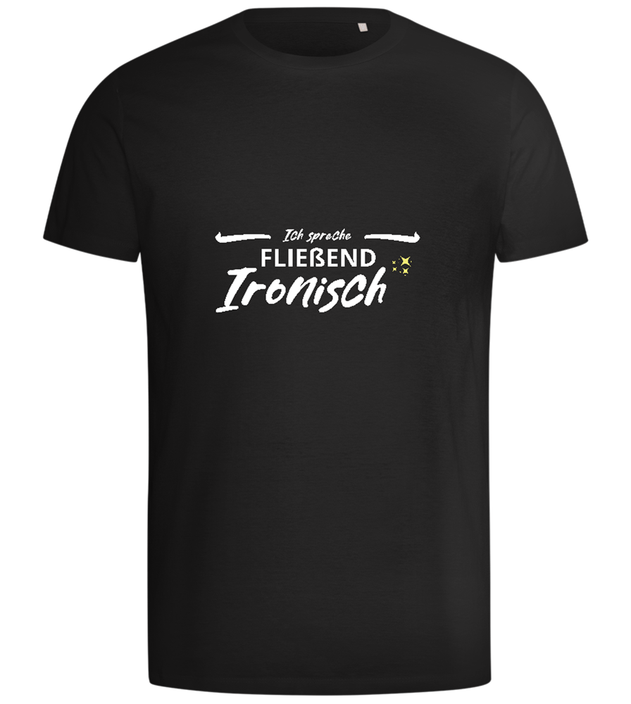 Fluently Ironic Design - Comfort men's t-shirt_DEEP BLACK_front