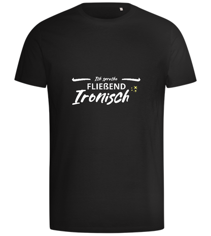 Fluently Ironic Design - Comfort men's t-shirt_DEEP BLACK_front