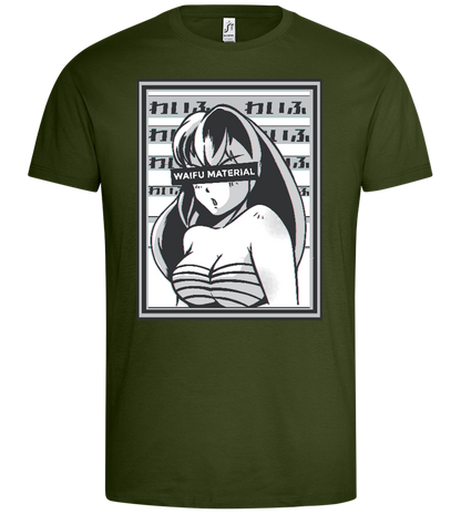 Waifu Material Design - Premium men's t-shirt_ARMY_front