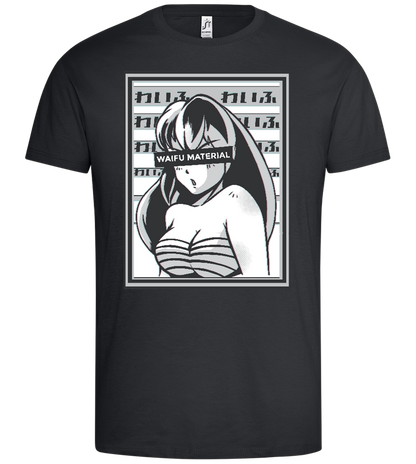 Waifu Material Design - Premium men's t-shirt_DARK GRAY_front