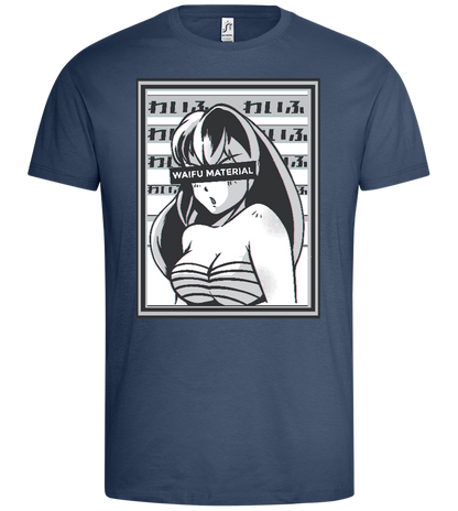 Waifu Material Design - Premium men's t-shirt_DENIM_front