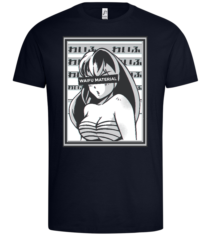 Waifu Material Design - Premium men's t-shirt_FRENCH NAVY_front