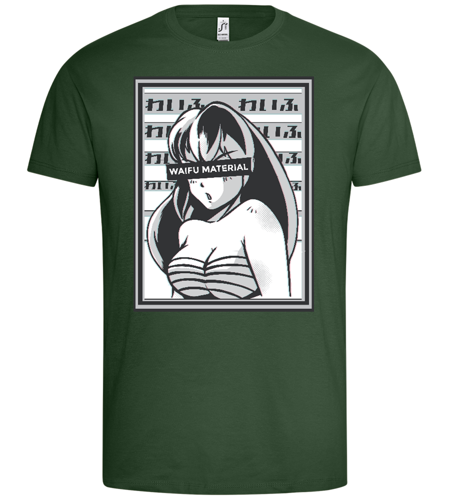 Waifu Material Design - Premium men's t-shirt_GREEN BOTTLE_front