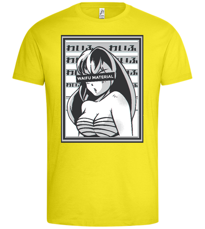 Waifu Material Design - Premium men's t-shirt_LEMON_front