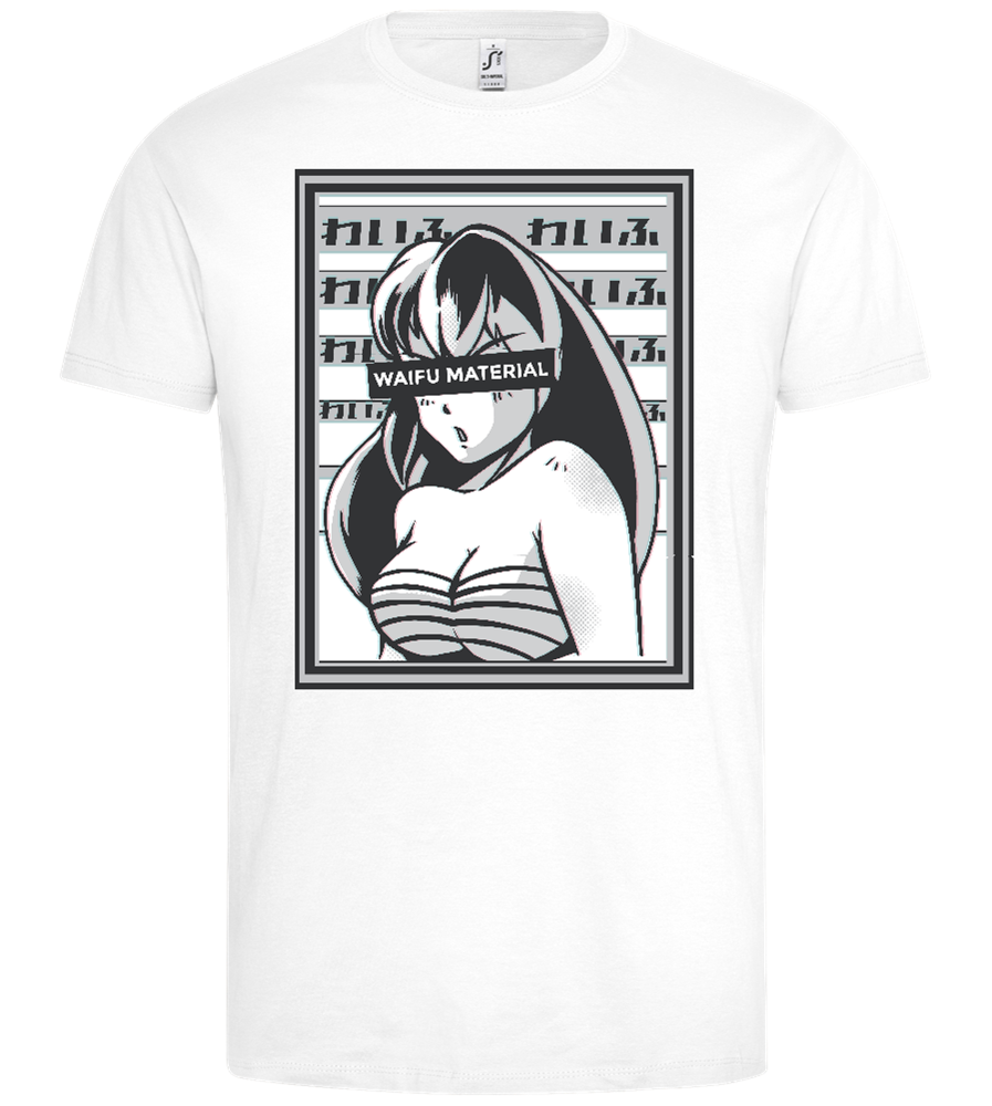 Waifu Material Design - Premium men's t-shirt_WHITE_front