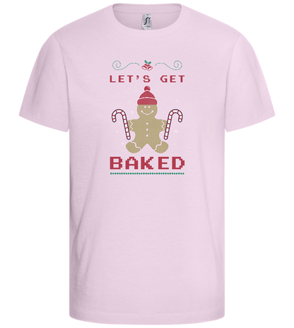 Let's Get Baked Design - Comfort kids fitted t-shirt_LIGHT PINK_front