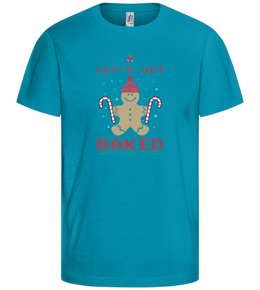 Let's Get Baked Design - Comfort kids fitted t-shirt_TURQUOISE_front