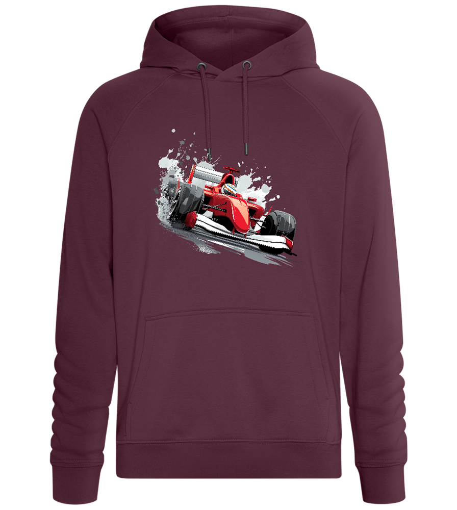 Red Formula 1 Car Design - Comfort unisex hoodie_BORDEAUX_front