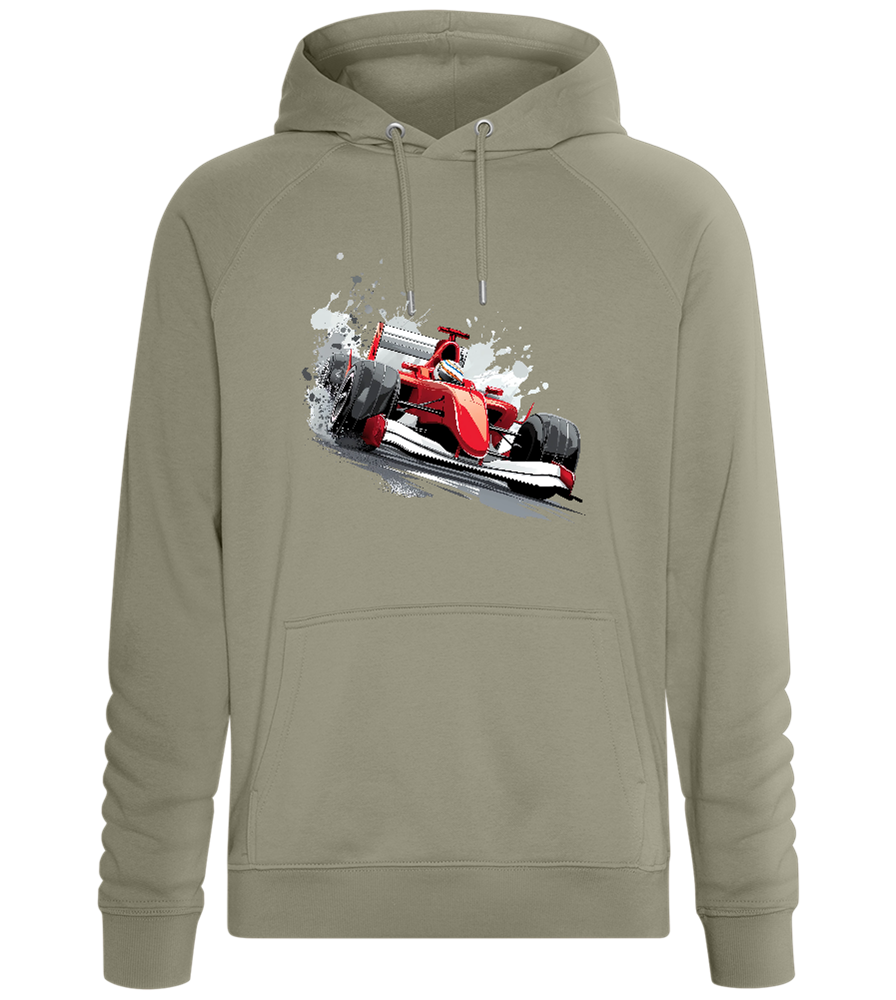 Red Formula 1 Car Design - Comfort unisex hoodie_KHAKI_front