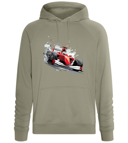 Red Formula 1 Car Design - Comfort unisex hoodie_KHAKI_front