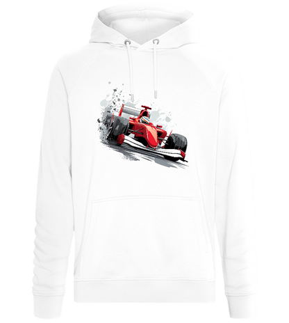 Red Formula 1 Car Design - Comfort unisex hoodie_WHITE_front