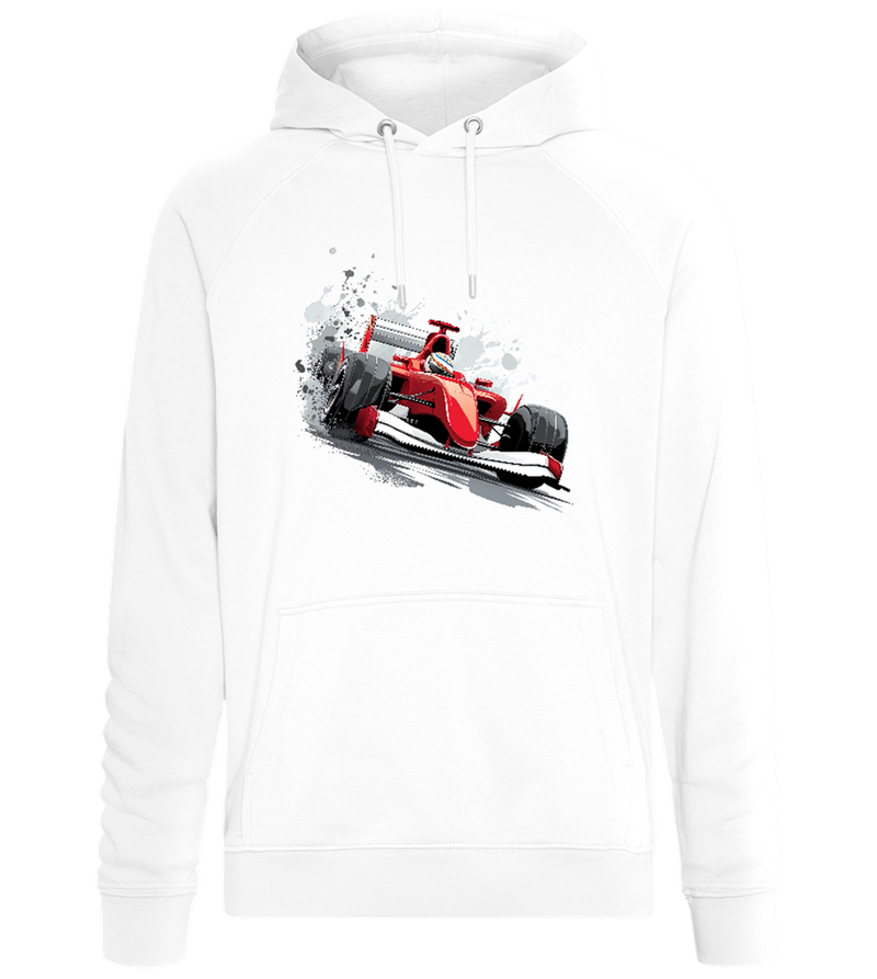 Red Formula 1 Car Design - Comfort unisex hoodie_WHITE_front