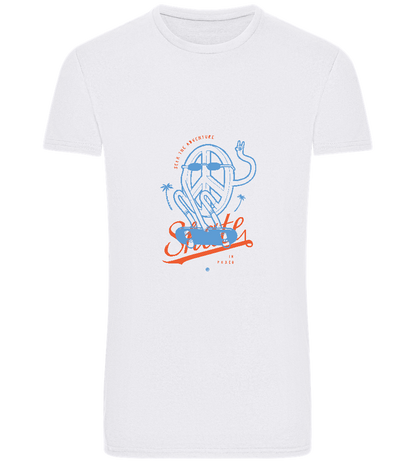 Skate Peace Design - Basic Unisex T-Shirt_WHITE_front