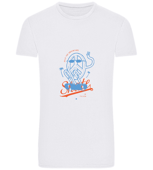 Skate Peace Design - Basic Unisex T-Shirt_WHITE_front
