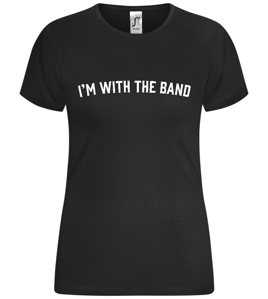 With the Band Design - Comfort women's t-shirt_DEEP BLACK_front