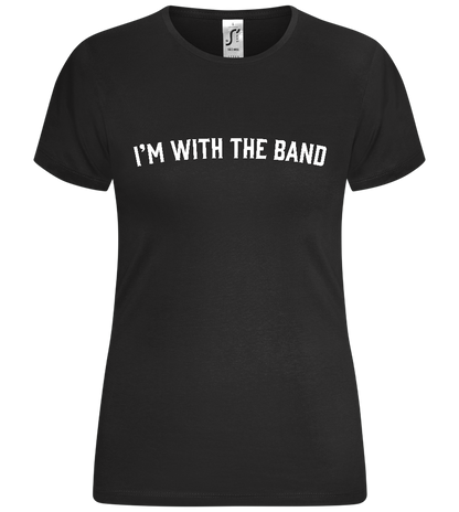 With the Band Design - Comfort women's t-shirt_DEEP BLACK_front