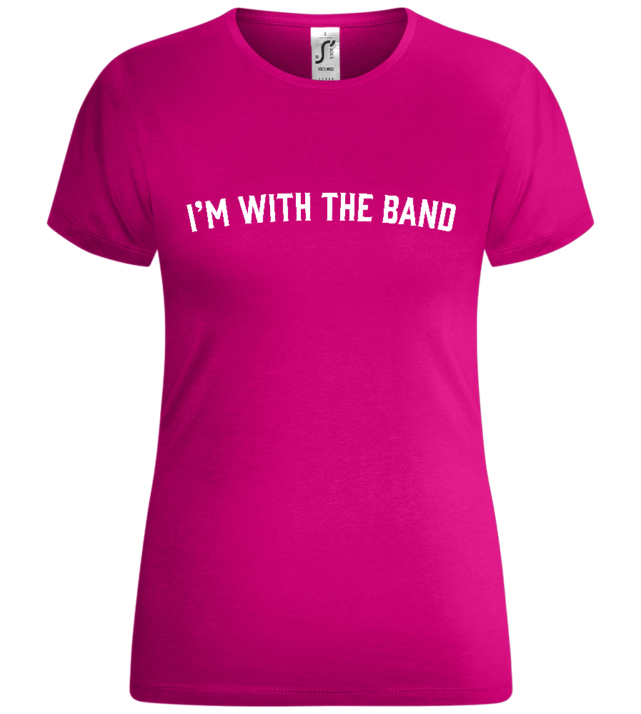 With the Band Design - Comfort women's t-shirt_FUCHSIA_front