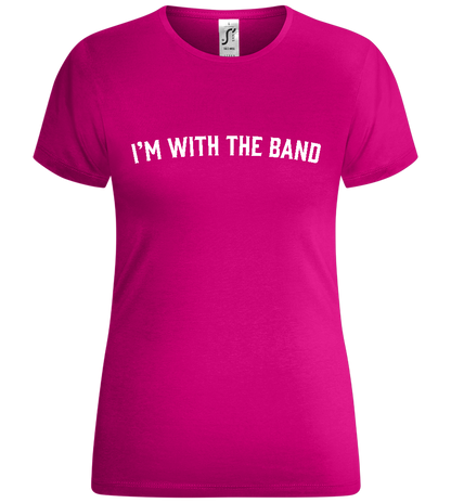 With the Band Design - Comfort women's t-shirt_FUCHSIA_front