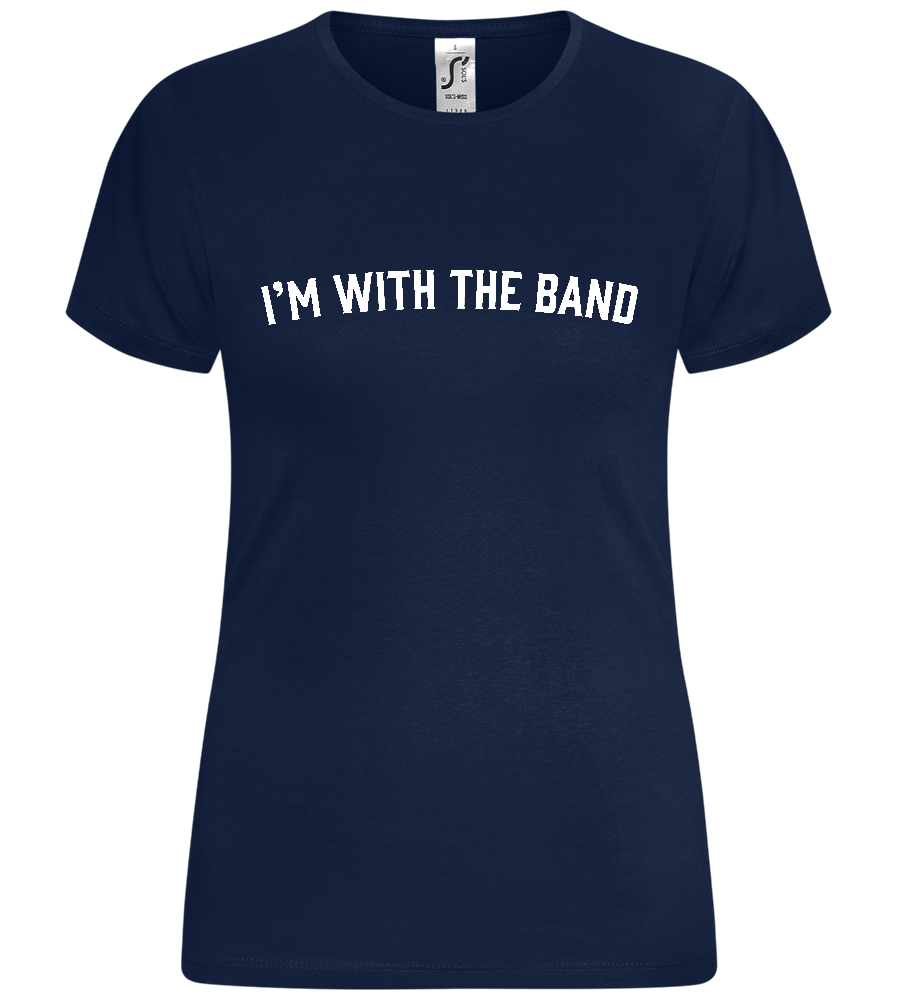 With the Band Design - Comfort women's t-shirt_MARINE_front