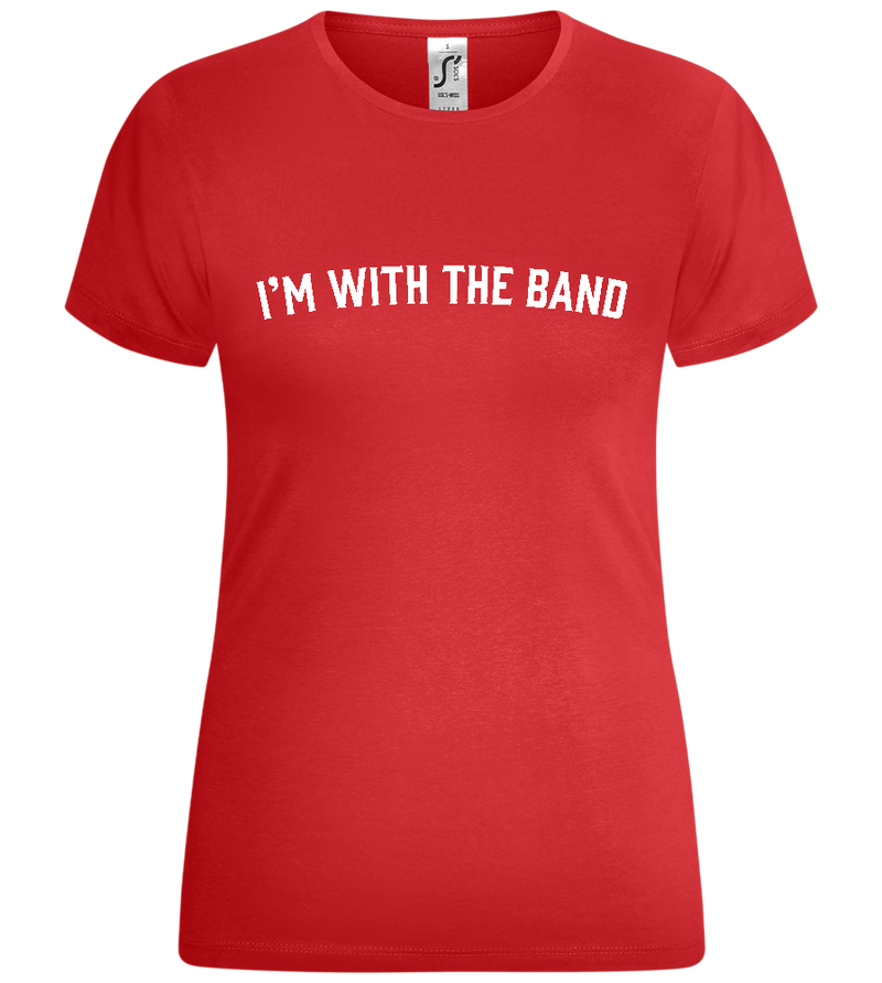 With the Band Design - Comfort women's t-shirt_RED_front