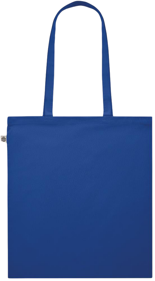 Zodiac Libra Design - Premium colored organic cotton shopping bag_ROYAL BLUE_back