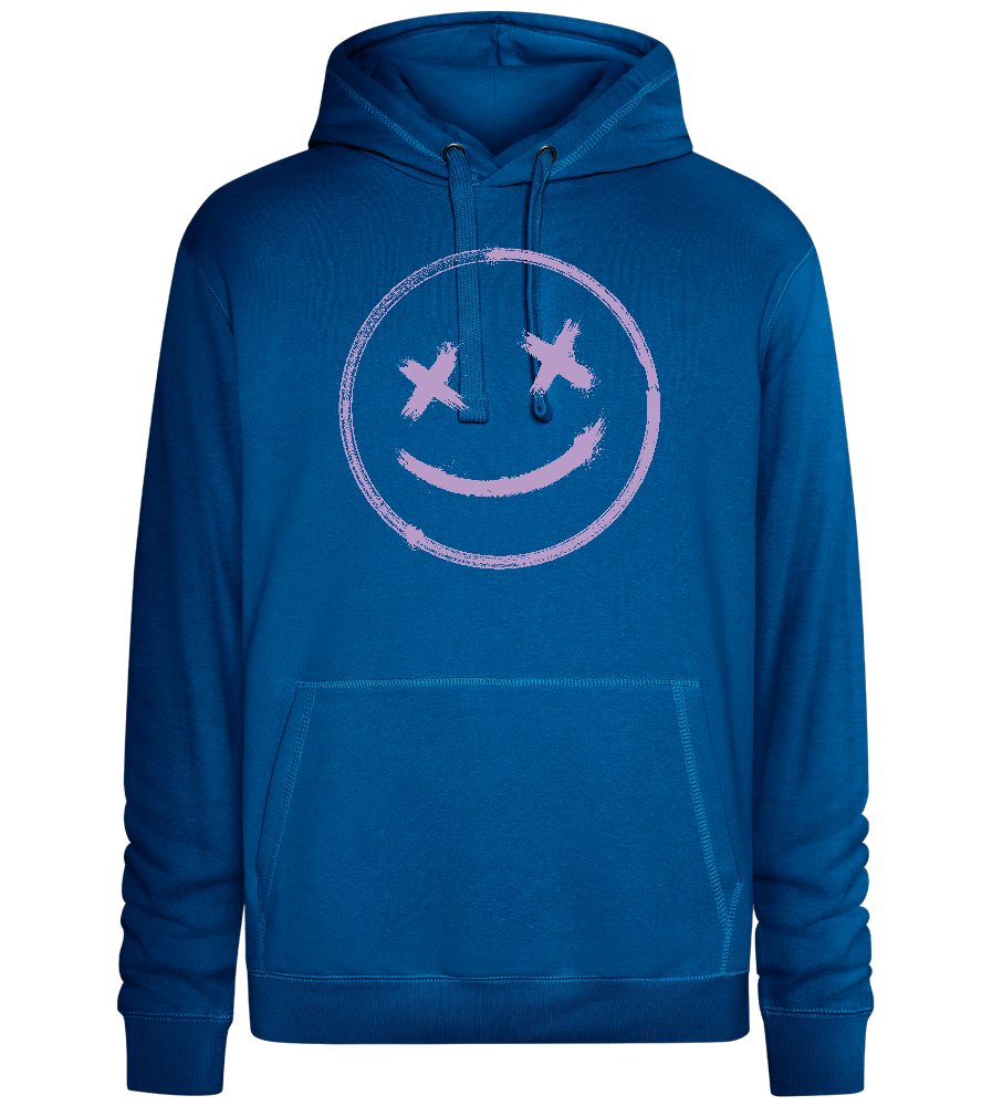 X-Eyed Smiley Design - Premium unisex hoodie_ROYAL_front