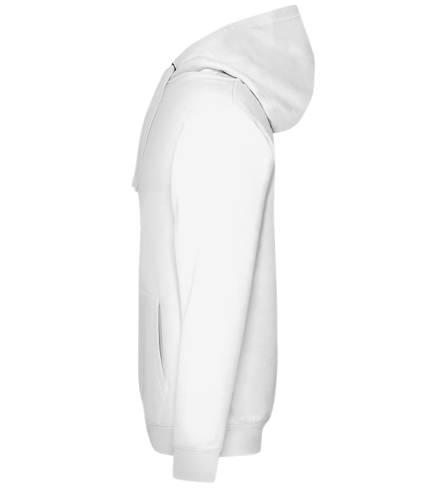 X-Eyed Smiley Design - Premium unisex hoodie_WHITE_left