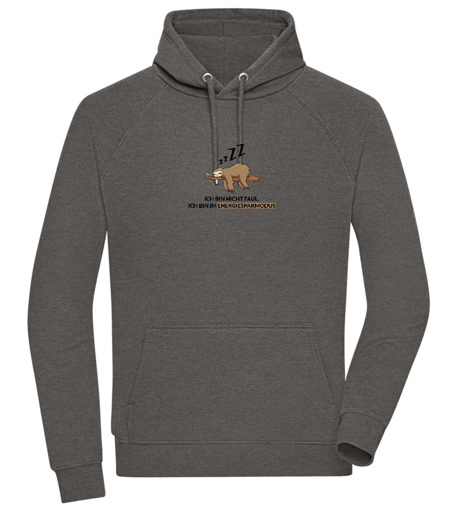 Energy Saving Mode Design - Comfort unisex hoodie_CHARCOAL CHIN_front