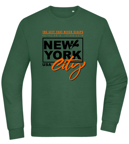 The City That Never Sleeps Design - Comfort Essential Unisex Sweater_GREEN BOTTLE_front