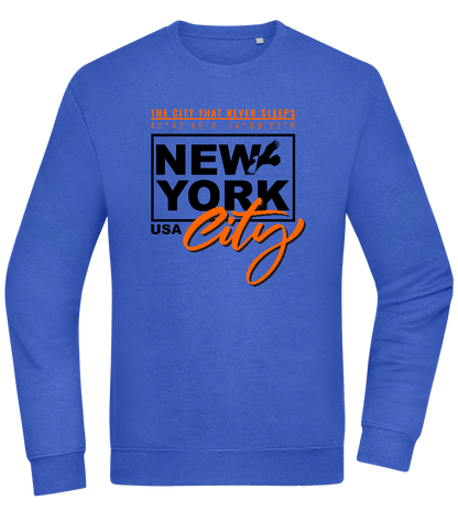 The City That Never Sleeps Design - Comfort Essential Unisex Sweater_ROYAL_front