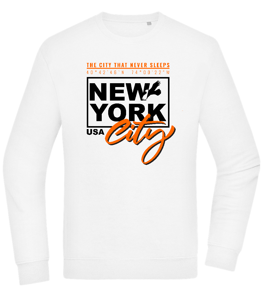 The City That Never Sleeps Design - Comfort Essential Unisex Sweater_WHITE_front