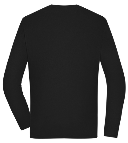 Whiskey Glass Design - Comfort men's long sleeve t-shirt_DEEP BLACK_back