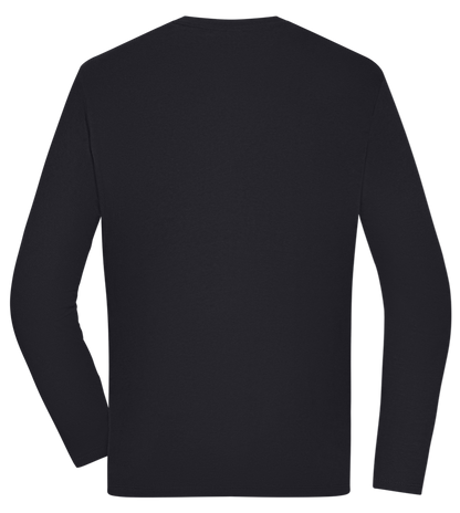 Whiskey Glass Design - Comfort men's long sleeve t-shirt_MARINE_back