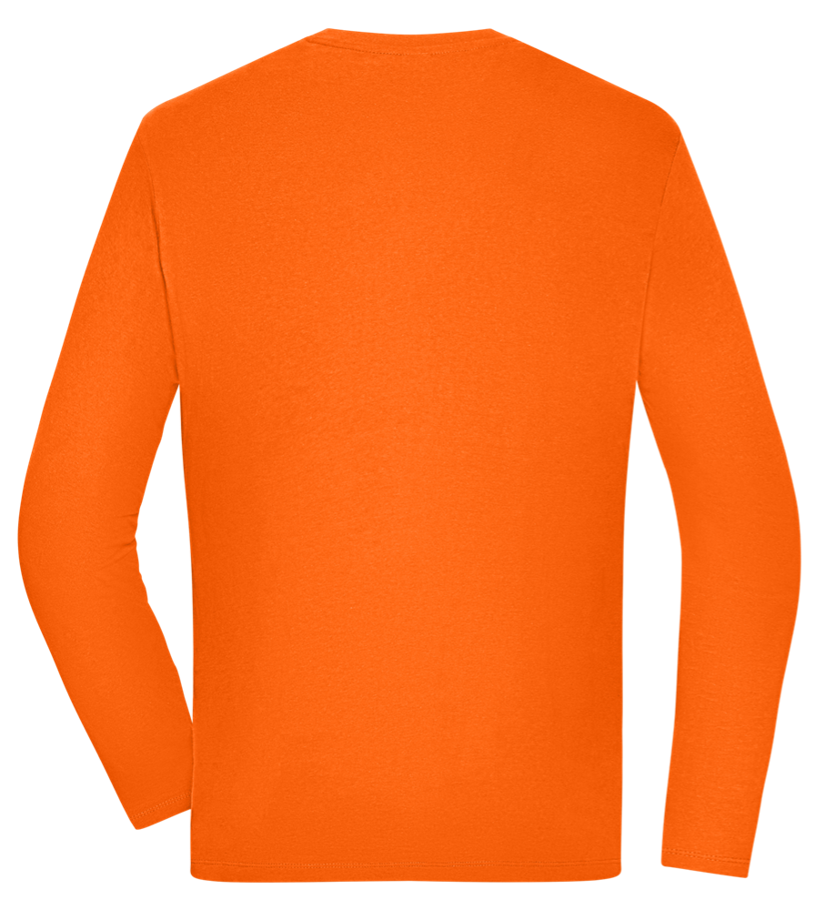 Whiskey Glass Design - Comfort men's long sleeve t-shirt_ORANGE_back