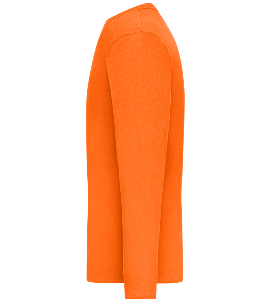 Whiskey Glass Design - Comfort men's long sleeve t-shirt_ORANGE_left