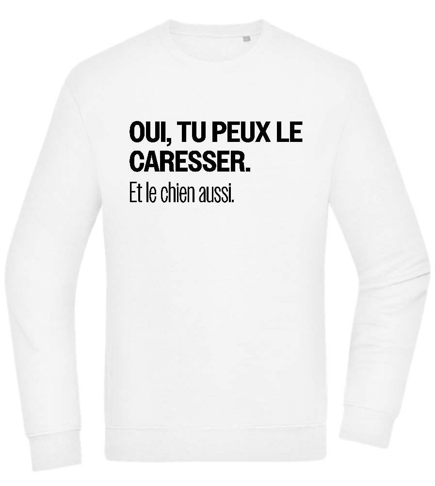 Tu Peux le Caresser Design - Comfort Essential Unisex Sweater_WHITE_front